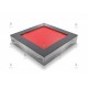 Квадрат батут для детской площадки 180 (прыж. пов. 121х121) красный