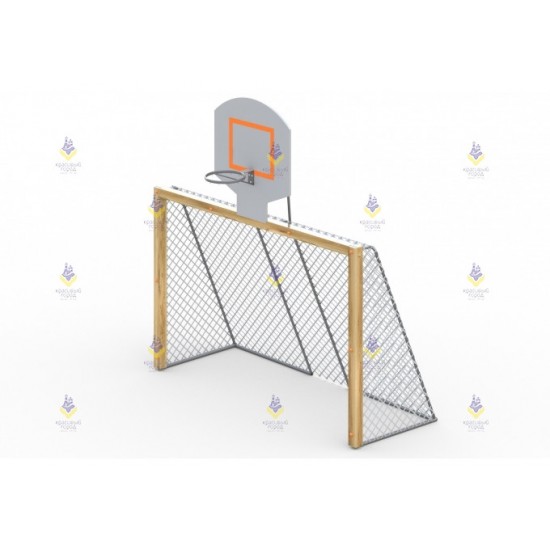 Ворота для мини футбола с баскет. кольцом