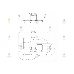Песочница «Бабочка» двойная