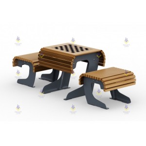 Столик со скамьями для настольных игр