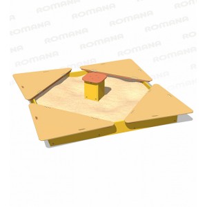 Песочница с крышкой "Кубик" Romana 057.37.00