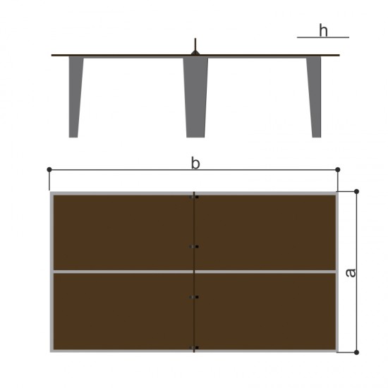 Стол теннисный (встроенная металлическая сетка)