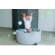 Romana Airpool Детский сухой бассейн (серый) (розовые/мятные/жемчужные/сиреневые шарики)